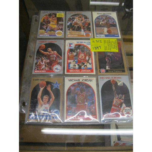 BASKETBALL CARDS (9) W/MARK JACKSON CARD