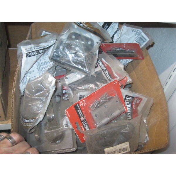 ASST. HINGES, DOOR HANDLES, LATCHES, ETC. - ALL NEW