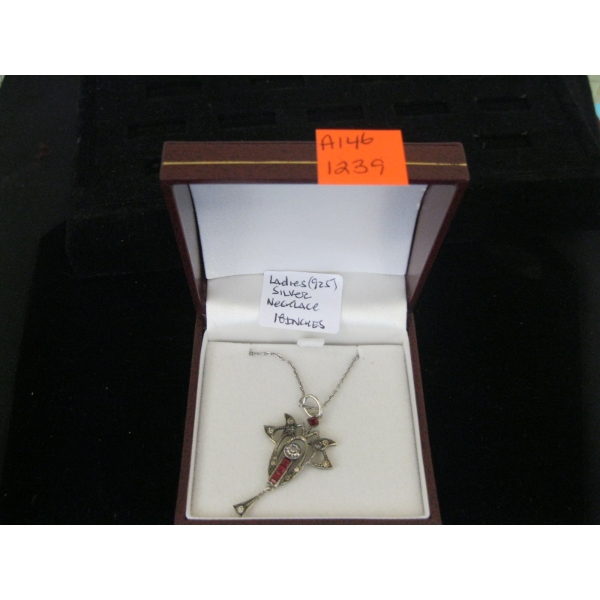 .925 SILVER NECKLACE, 18" CHAIN