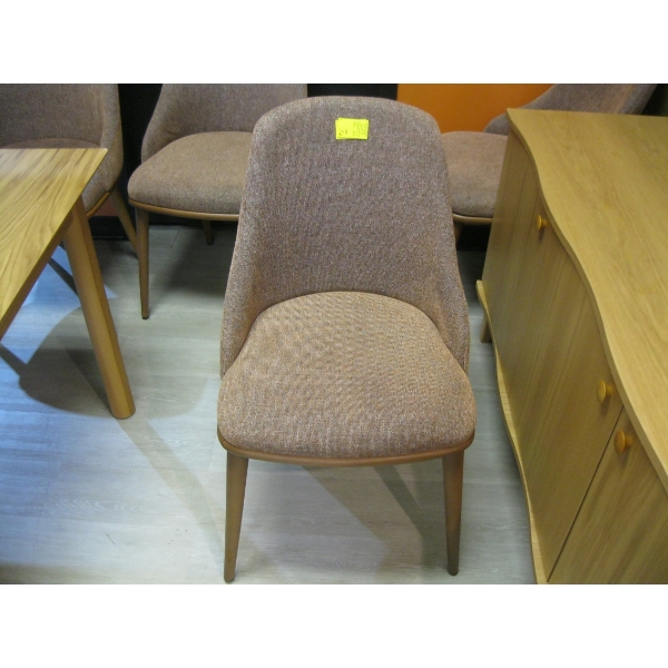 WOOD FRAMED UPHOLSTERED DINING CHAIR