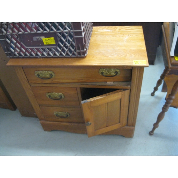ANTIQUE WASHSTAND CABINET