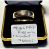 Image 1 : MENS 14KT RING W/1 DIAMOND - 7G - SZ 11