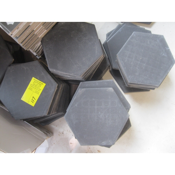 BLACK HEXAGON TILES