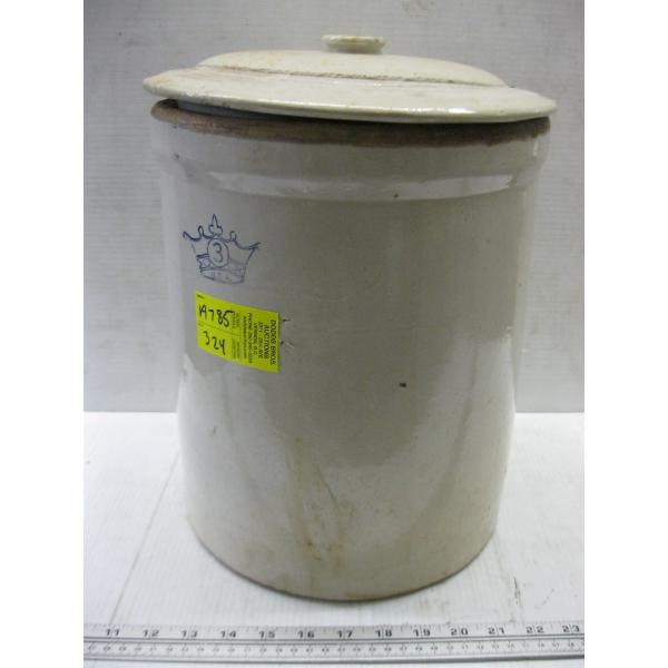 3 GALLON USA CROCK W/LID