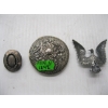 Image 1 : 3 SILVER PIECES - BELT SLIDE ON, EAGLE PIN, ETC.