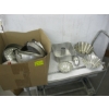 Image 1 : ASST. VINTAGE BAKING TINS, CAST IRON POT, SCALE, ETC.