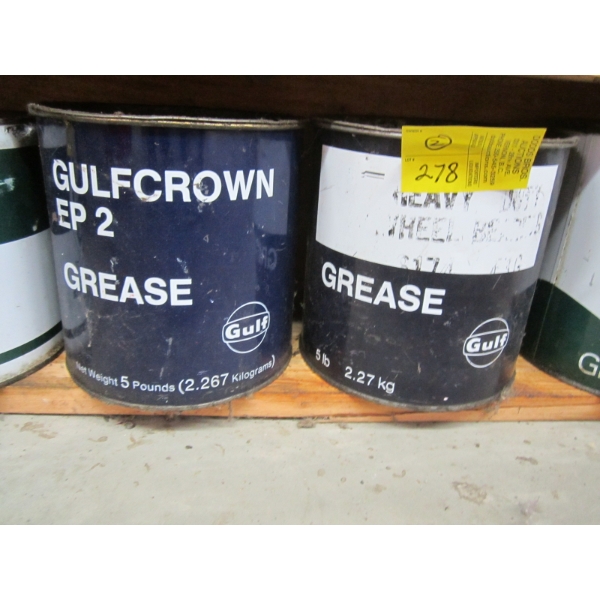 2 GULF GREASE CANS