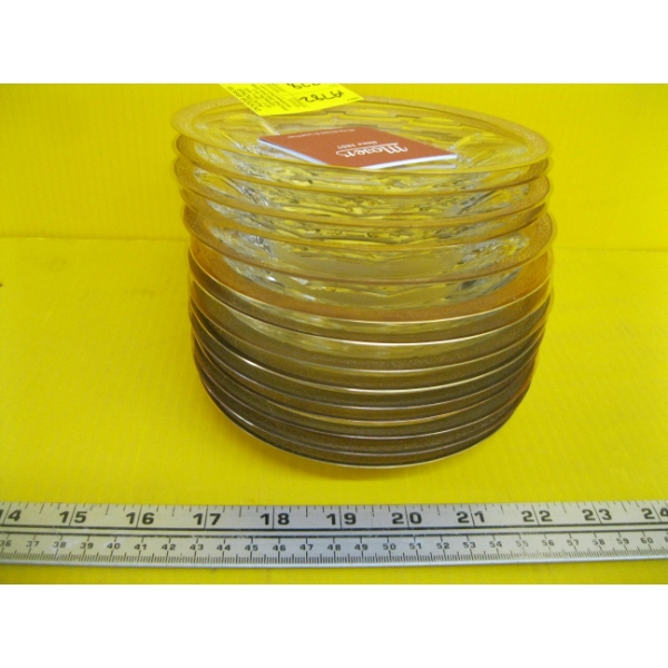 14 MOSERS 24KT GOLD RIM CRYSTAL PLATES