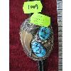Image 2 : NAVAJO STERLING BOLO TIE W/TURQUOISE & CLAW