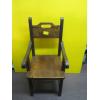 Image 2 : SOLID WOOD PINE CHAIR W/ BLANKET