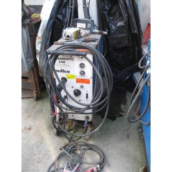 MILLERMATIC 200 WELDER W/ASST. CABLES, TANK & GUAGES