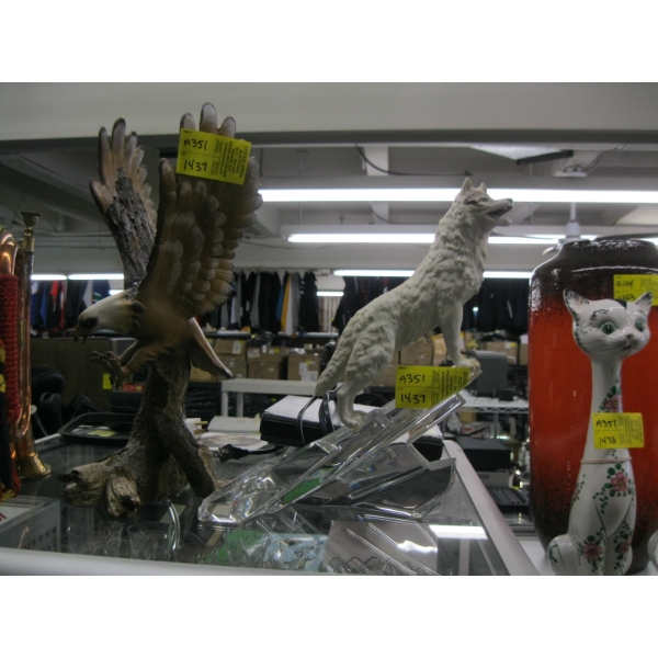 EAGLE AND WOLF  FIGURINES
