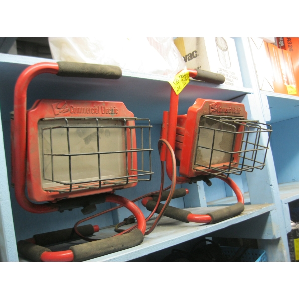 2 ELECTRIC SPOT LIGHTS - ONE NEEDS BULB