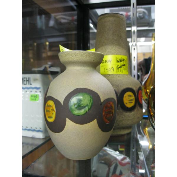 2 WEST GERMAN POTTERY VASES