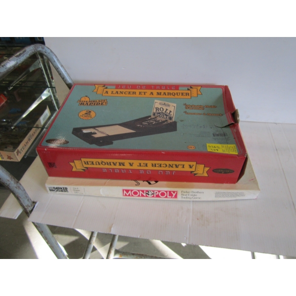 MONOPOLY GAME & A ROLAND SCORE GAME