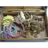 Image 2 : WOODEN BOX W/ASST. FASHION JEWELLERY