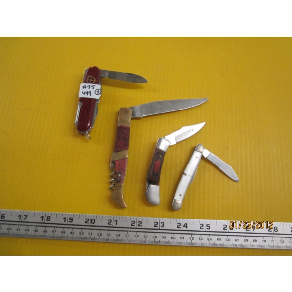 4 VARIOUS KNIVES