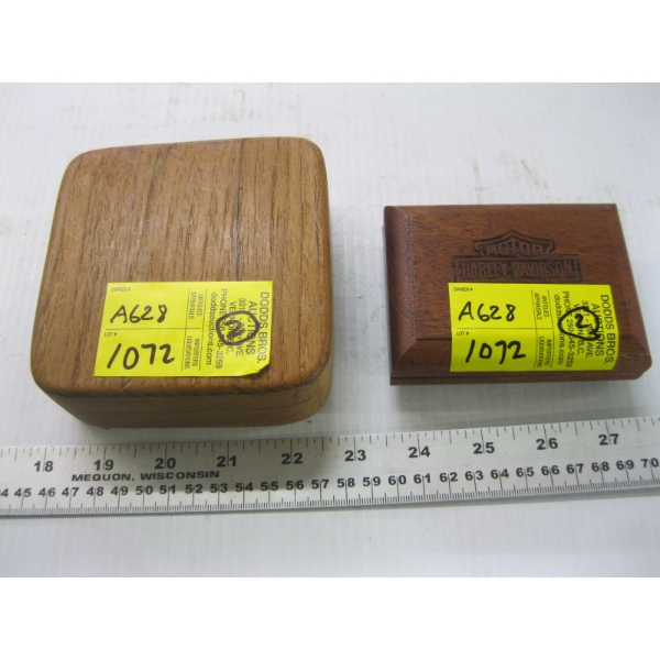 HARLEY DAVIDSON BOX & SM. WOODEN BOX