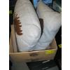Image 1 : BOX W/2 DECORATIVE PILLOWS, PLAQUE & OUTDOOR CHRISTMAS BULB STAKES