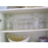 Image 2 : CUPBOARD W/ASST. CRYSTAL GLASSWARE, SERVING BOWLS, MUGS, ETC.