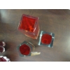 Image 2 : 3 MURANO SOMMERSO ITALY RED GLASS VASES
