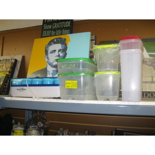 TUPPERWARE & A THERMOSTAT YOGURT MAKER