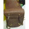 Image 3 : PAIR OF LEATHER SADDLEBAGS & A CANVAS BACKPACK