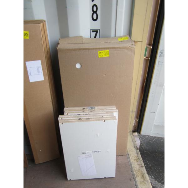 IKEA SHELVES & SEKTION CABINET - 36X14 3/4X30 - 2 CABINETS & 4 PACKAGES OF SHELVES