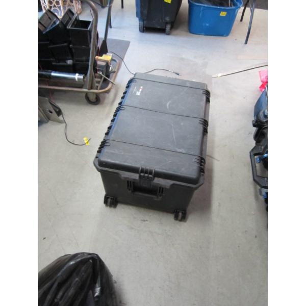 BLACK ROLLING TOTE W/LID