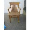 Image 1 : HEAVY ANTIQUE OAK OFFICE ARMCHAIR