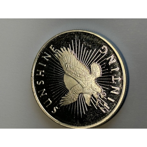 SUNSHINE MINT 1 OZ. .999 FINE SILVER COIN (TAX EXEMPT)