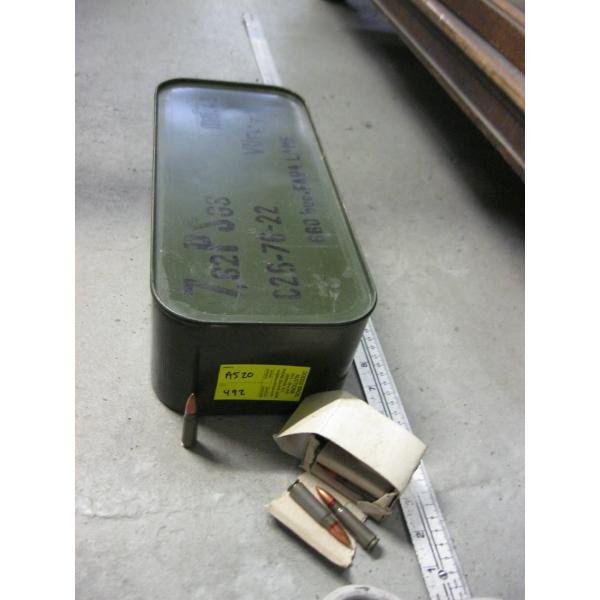 METAL SEALED CONTAINER - 7.62PS GS, APPROX. 660 ROUNDS .22CALIBER 7GRAMS