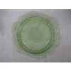 Image 2 : 1 GREEN DEPRESSION GLASS PLATE & LIDDED DISH