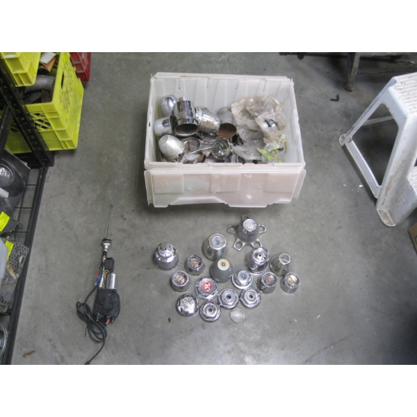BIN OF ASST. WHEEL CAPS
