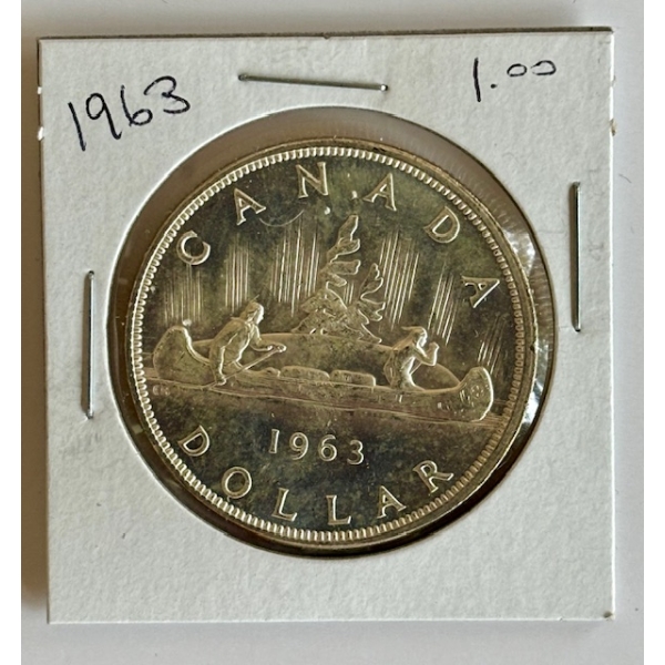 1963 CDN SILVER $1 COIN