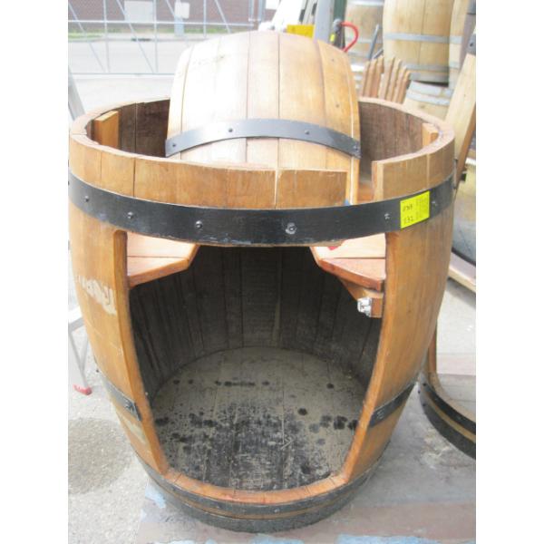 OAK WINE BARRELL W/DOOR