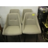 Image 1 : 4 LEATHER LOOK GREY CHAIRS