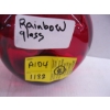 Image 3 : 2 RAINBOW GLASS RED VASES W/LIDS