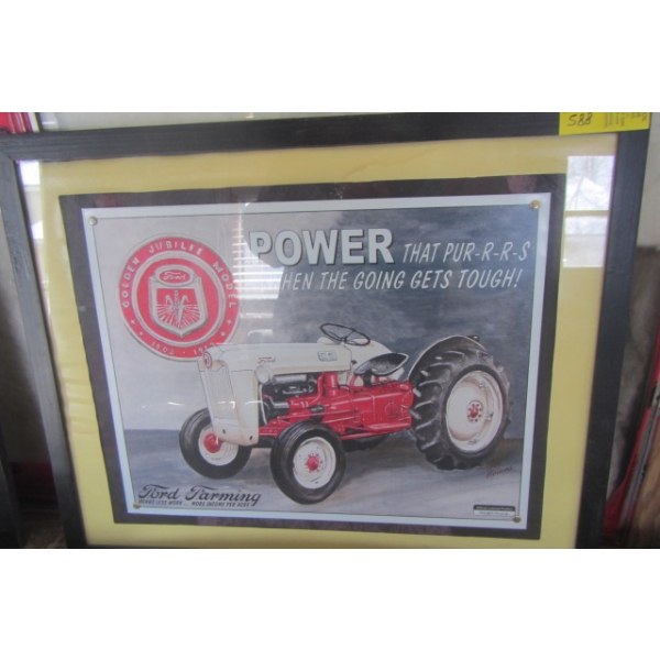 FRAMED FORD ADVERTISING PICTURE