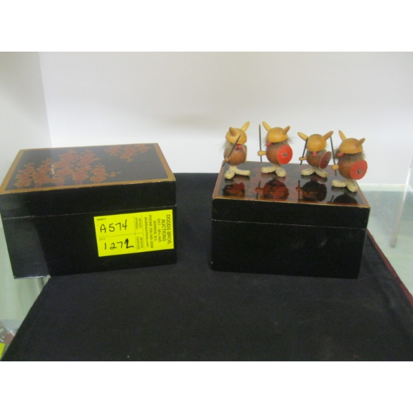 MCM VIKINGS & 2 LACQUER BOXES