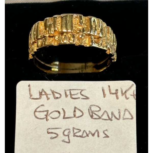 SZ 6 LADIES 10KT GOLD BAND, 5G
