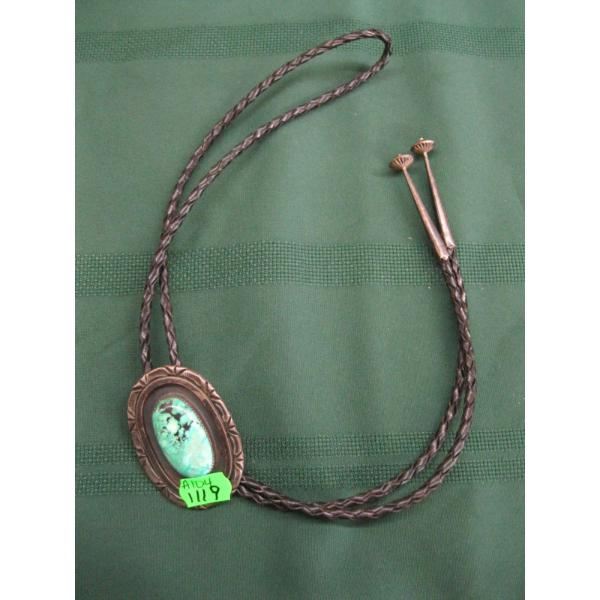 SILVER & TURQUOISE BOLO TIE