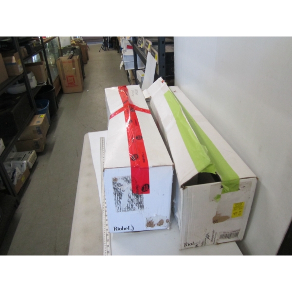 2 NEW RYOBELL HAND SHOWER RAILS W/VALVES, ETC.