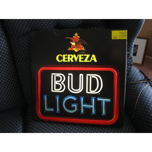 BUD LIGHT LIT SIGN