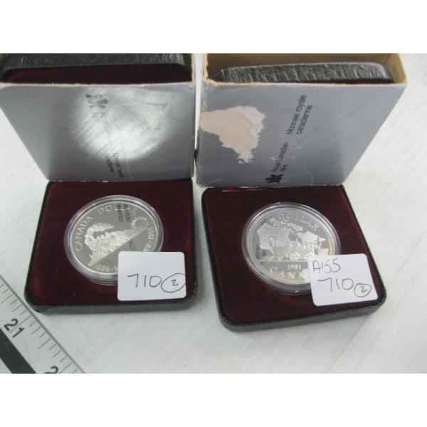 2 CDN 50% SILVER $1 COINS