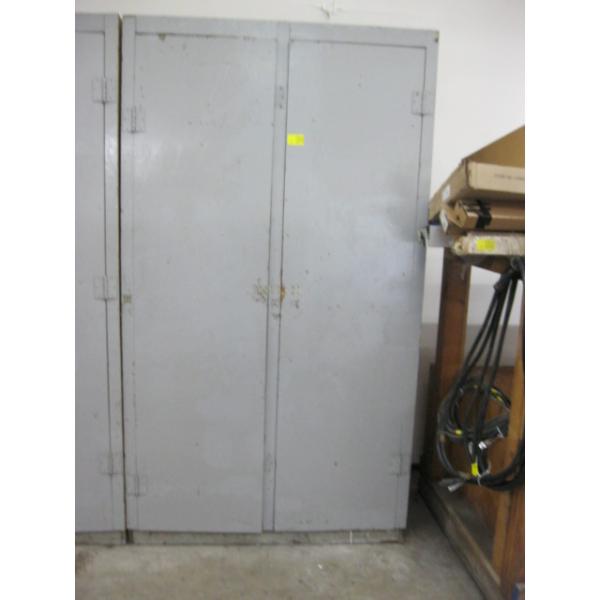 2 DOOR GREY WOODEN CABINET
