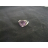 Image 3 : LADIES .925 SILVER RING W/LG. AMETHYST, SZ 4 1/4