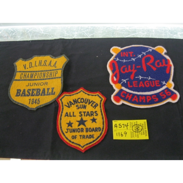 3 VINTAGE PATCHES - 1945, 1956