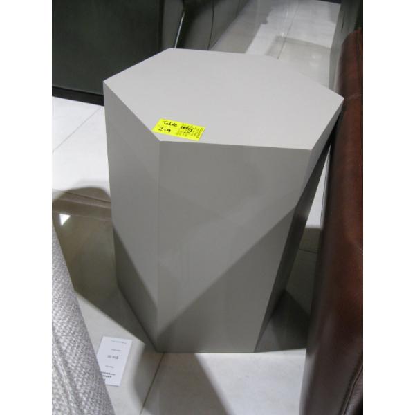 GREY HEXAGON END TABLE