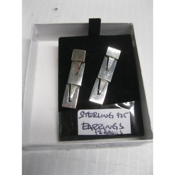 STERLING .925 SILVER EARRINGS, 12G